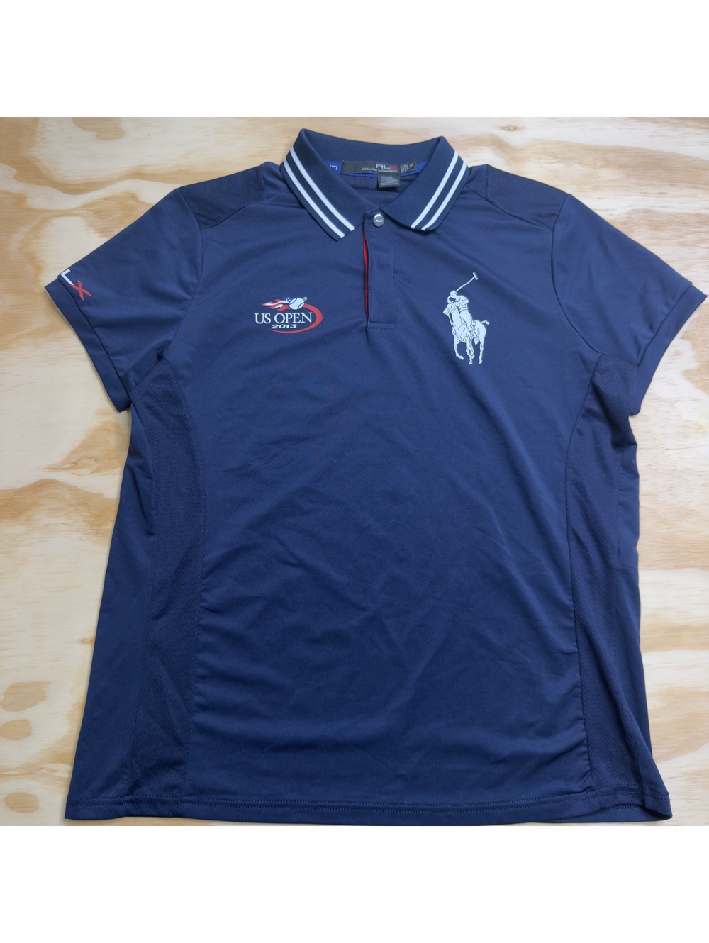Ralph Lauren X Performance US Open 2013 Navy Short Sleeve Polo Shirt Tennis L
